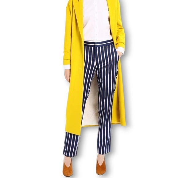 Banana Republic Pants - NWT Banana Republic Ryan Pant | Navy White & Rust | Striped Slim Straight Size 2